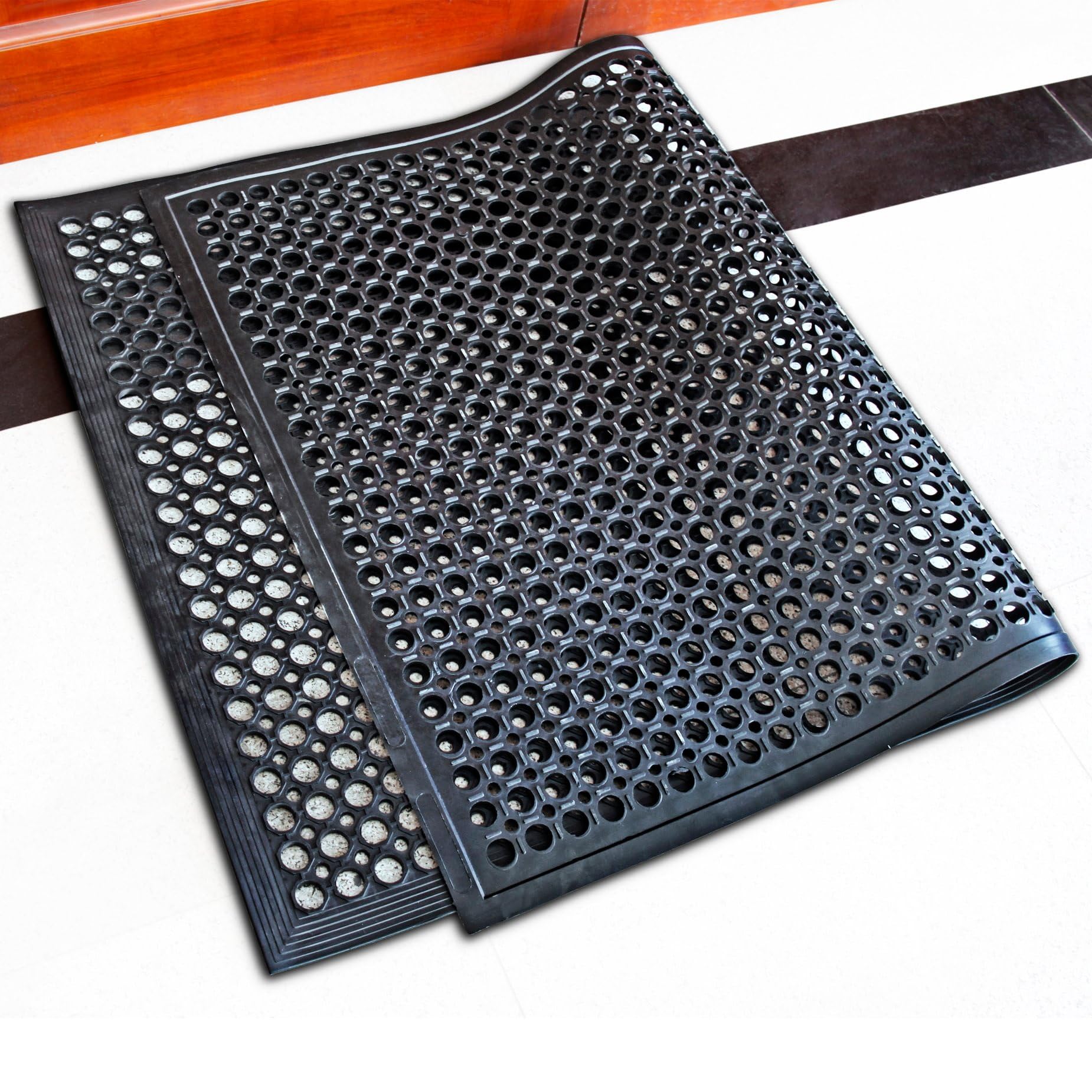 New Star Foodservice Rubber Floor Mat, 36" x 60", Black — Amazon image 2