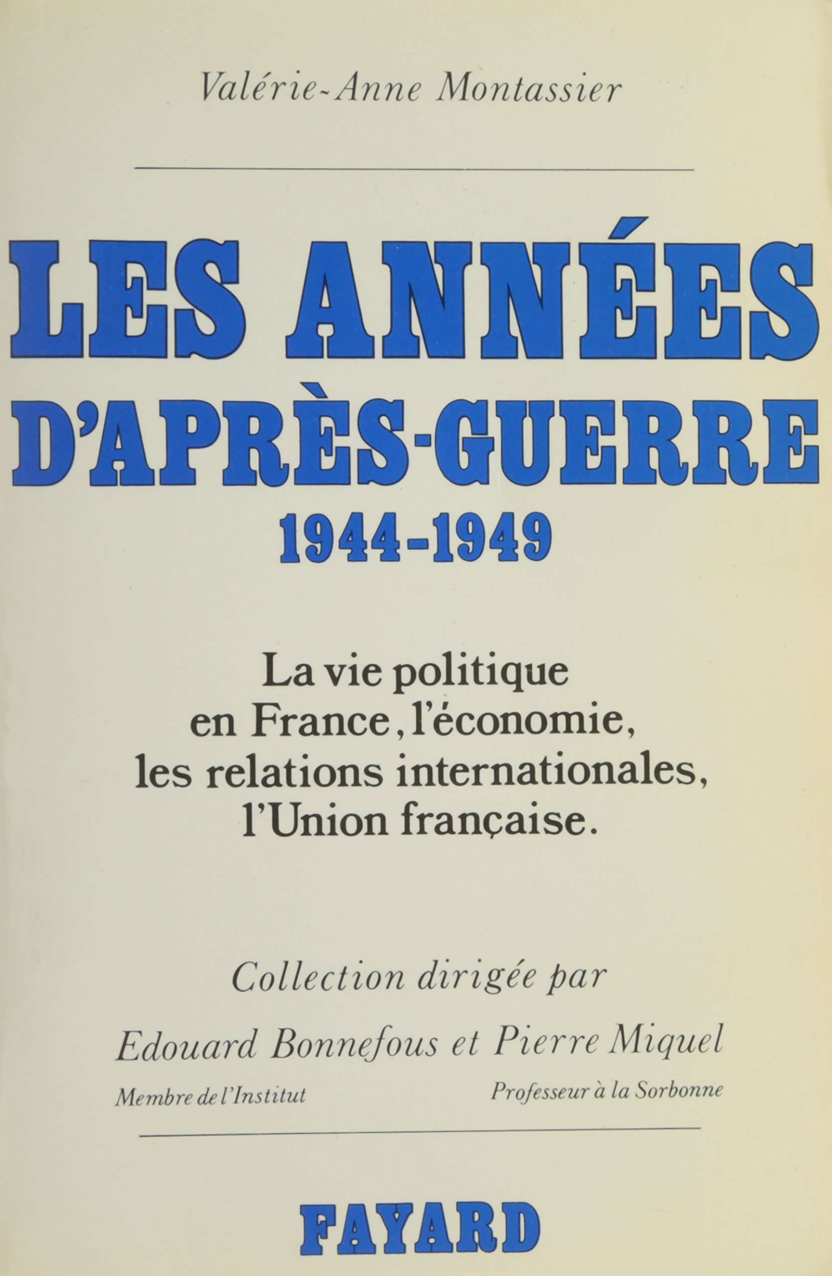 Les Années d'après-guerre