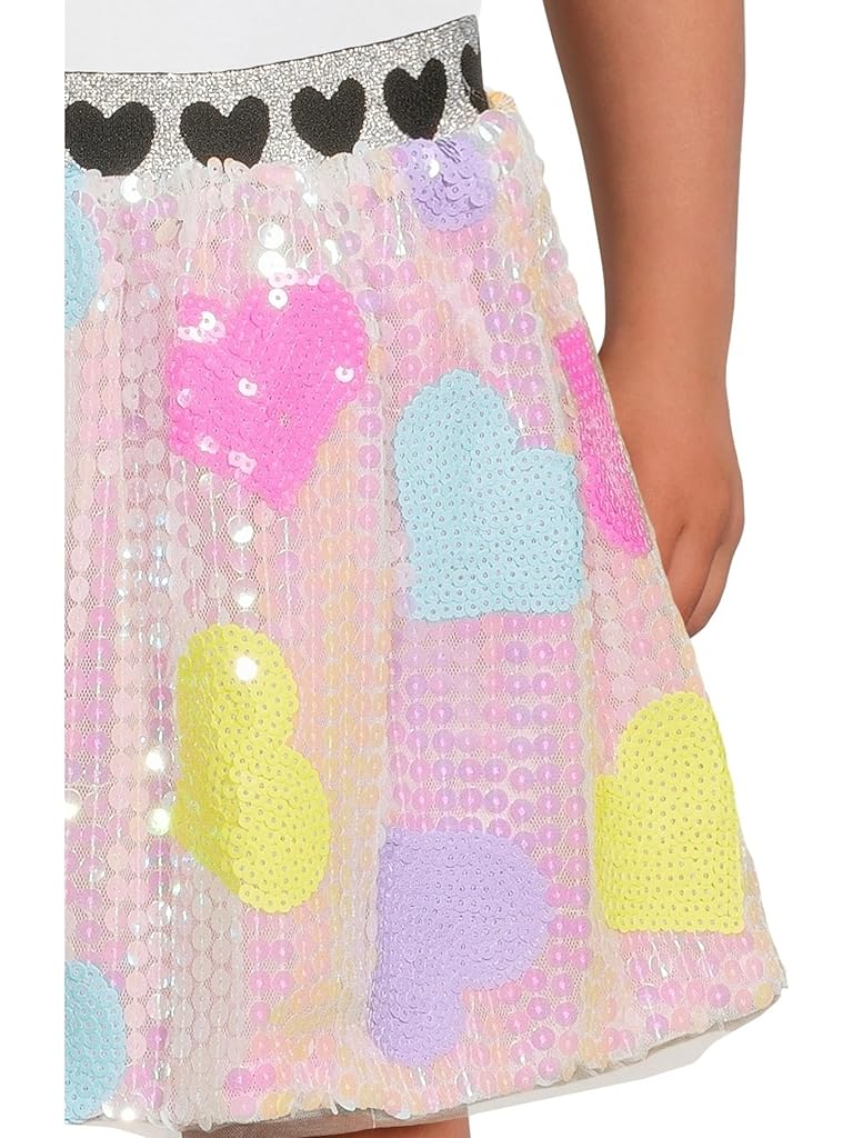 Pink Lola and The Boys Candy Hearts Sequin Skirt (Toddler/Little Kid/Big Kid)