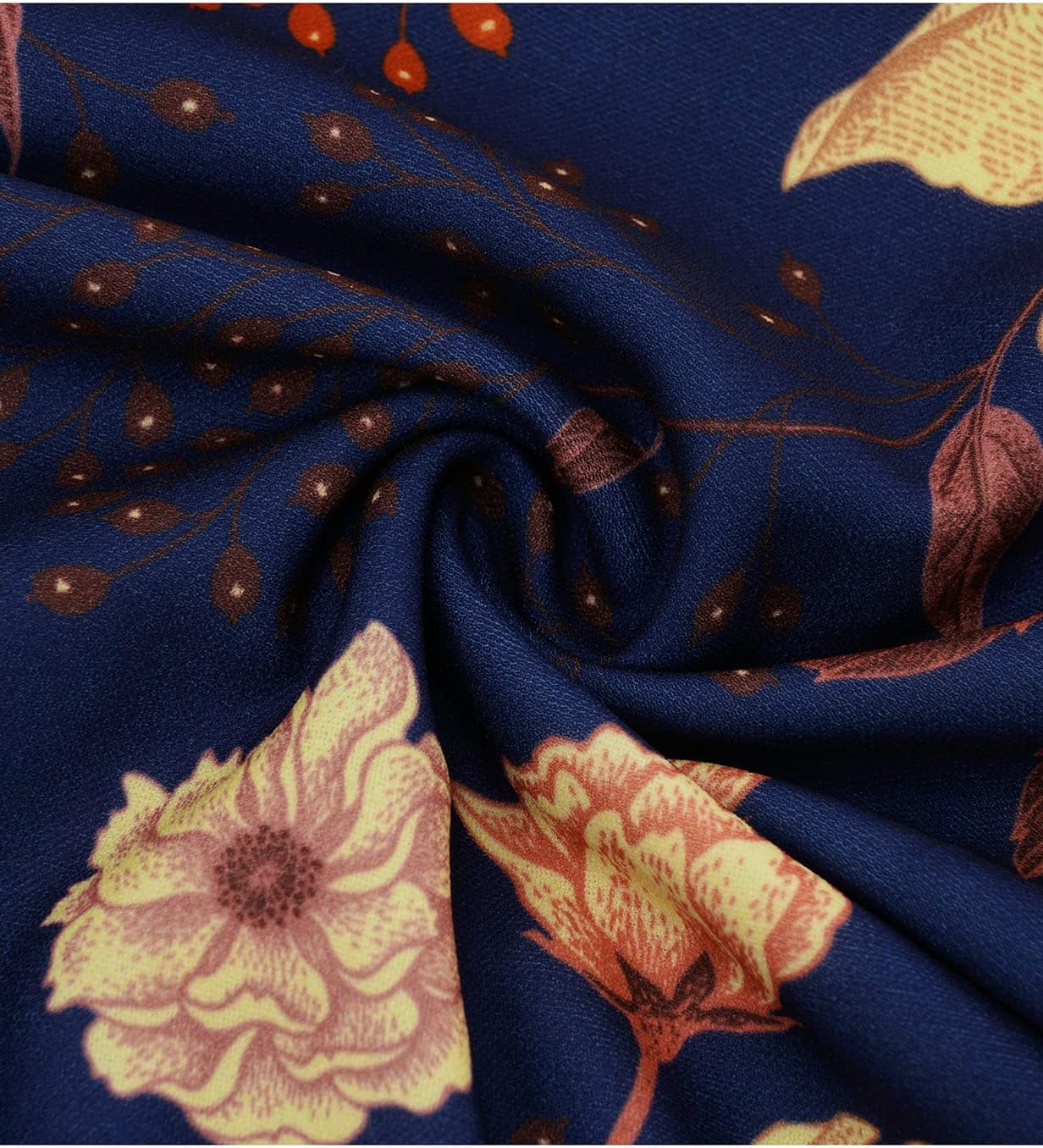 HomRain Women's Long Sleeve Velvet Midi Dresses for Wedding Guest Church Formal Winter Christmas Cocktail Party - Image 2