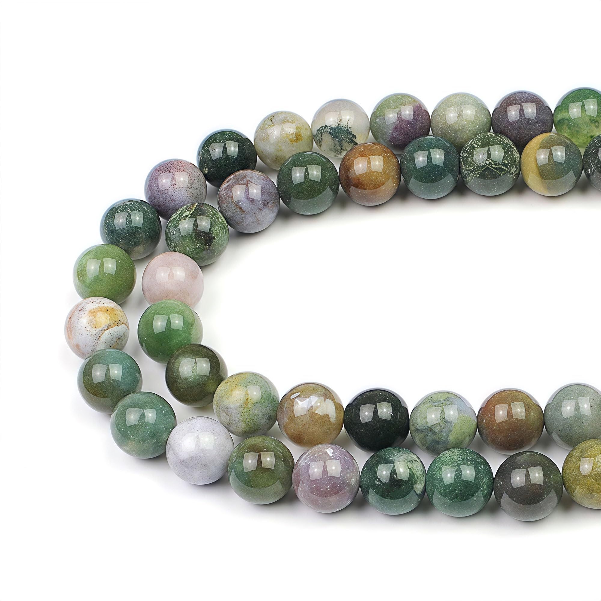 MJDCB 10mm 35 piezas Cuentas de Piedra Turquesa Redondas Sueltas Piedras Semipreciosas para Hacer Joyas Pulseras Collares — view 23