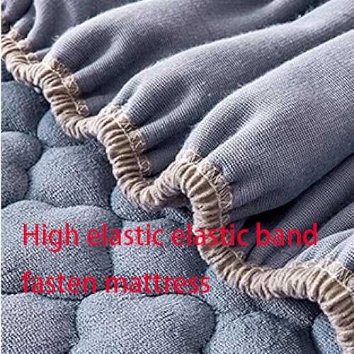 Miniatura 5 de Se adapta perfectamente a colchones, sábanas bajeras de franela de color sólido grueso para otoño e invierno, protector de colchón con estampado de