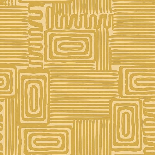RoomMates Emily Rayna Yellow Pathways - Papel tapiz para despegar y pegar, RMK12744PLW