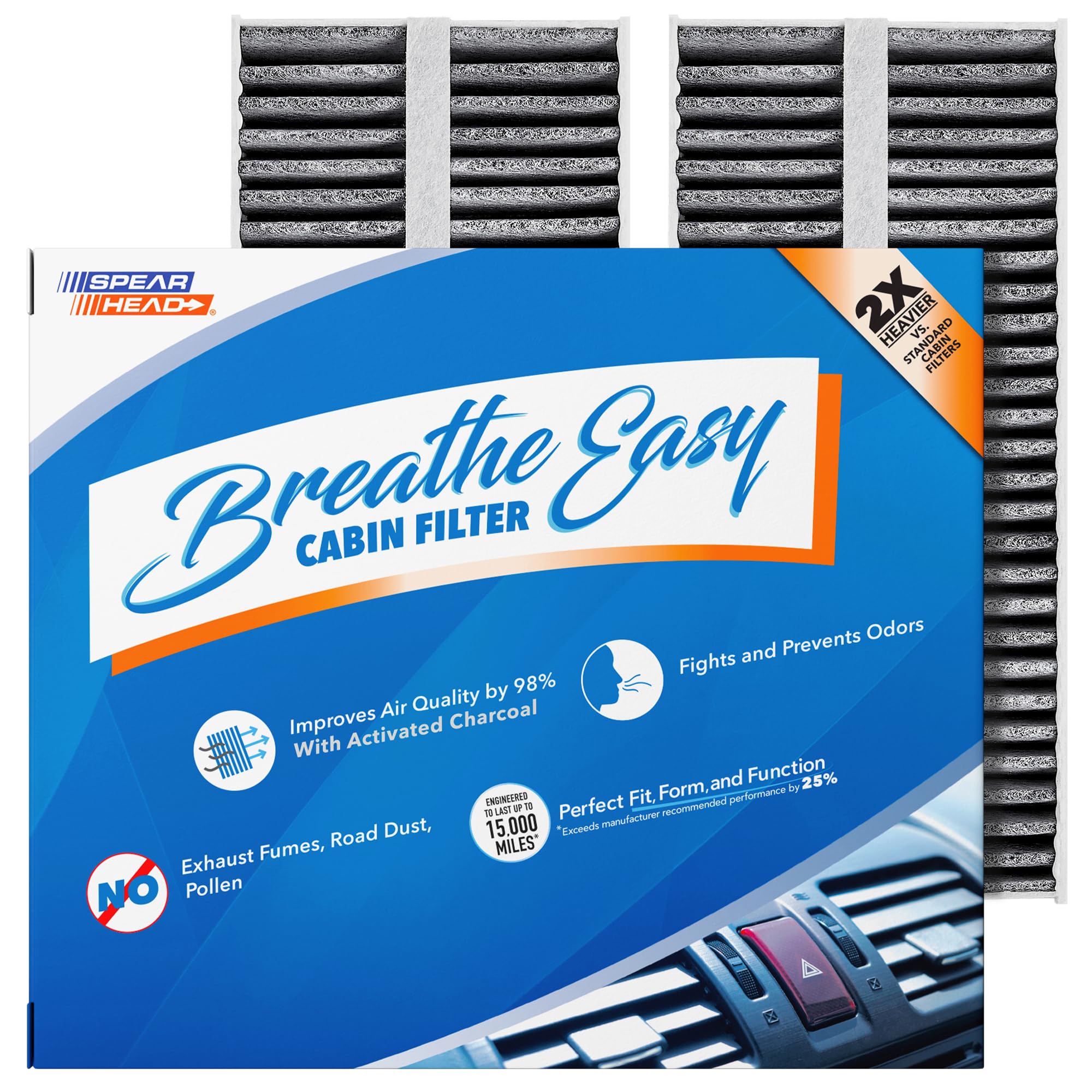 Spearhead Odor Defense Breathe Easy AC &amp; Heater Cabin Air Filter (BE-388)