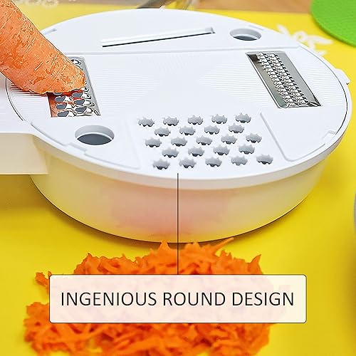 Miniatura 6 de Southern Homewares 4 en 1 Mandoline Julienne Slicer Rallador Molinillo Frutas Vegetales Herramienta de Cocina, Blanco, Plástico