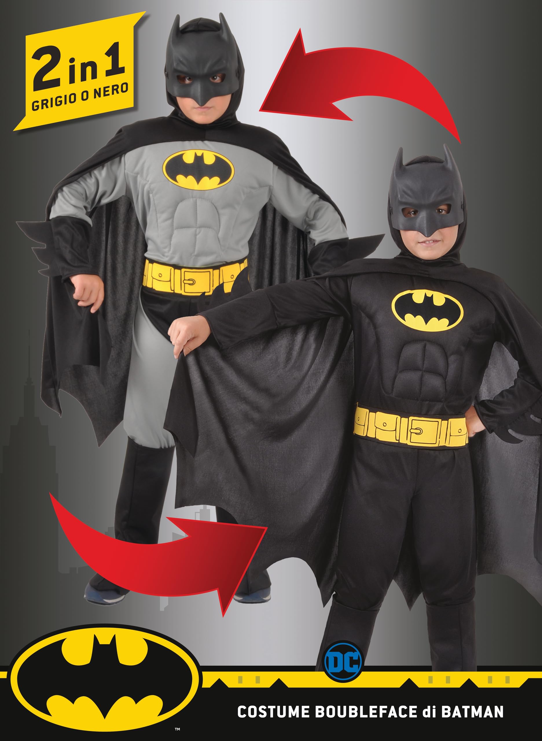 Ciao - Batman kostium disguise boy official DC Comics with padded muscles