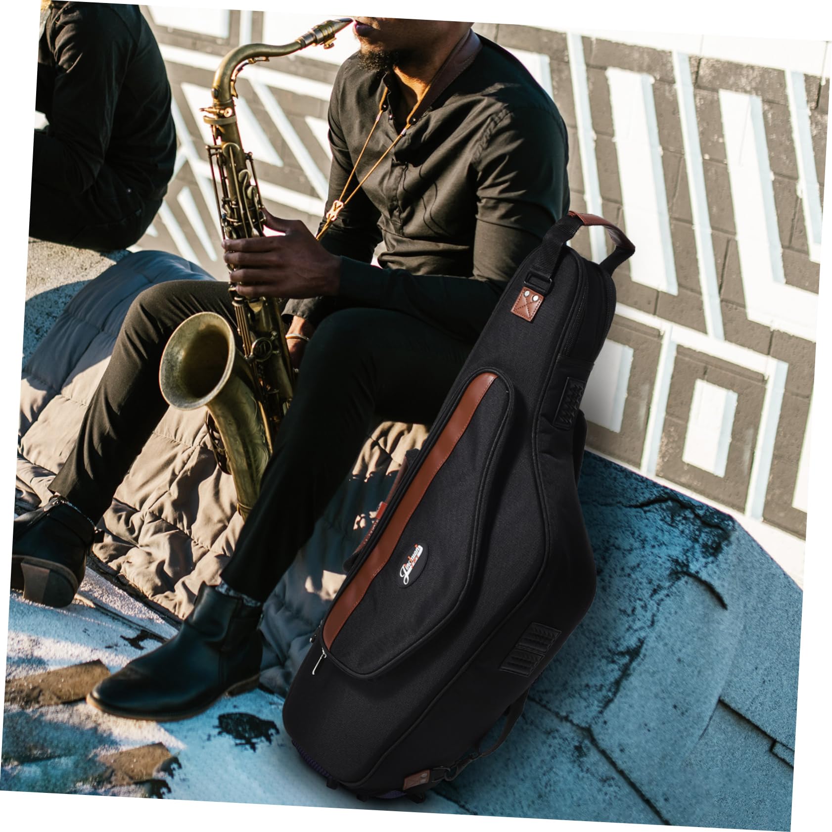 ibasenice Sax Case Ssaxophone Carrying Case Oxford Cloth Sax Bag Saxophone Holder Set Easy to Use