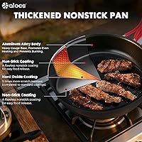 Vista 3 de Alocs Camping Cookware Set Camping Gear, Compact Camping Pots and Pans Set, Durable Hard Alumina Camping Cooking Set for Outdoor Backpacking Camping