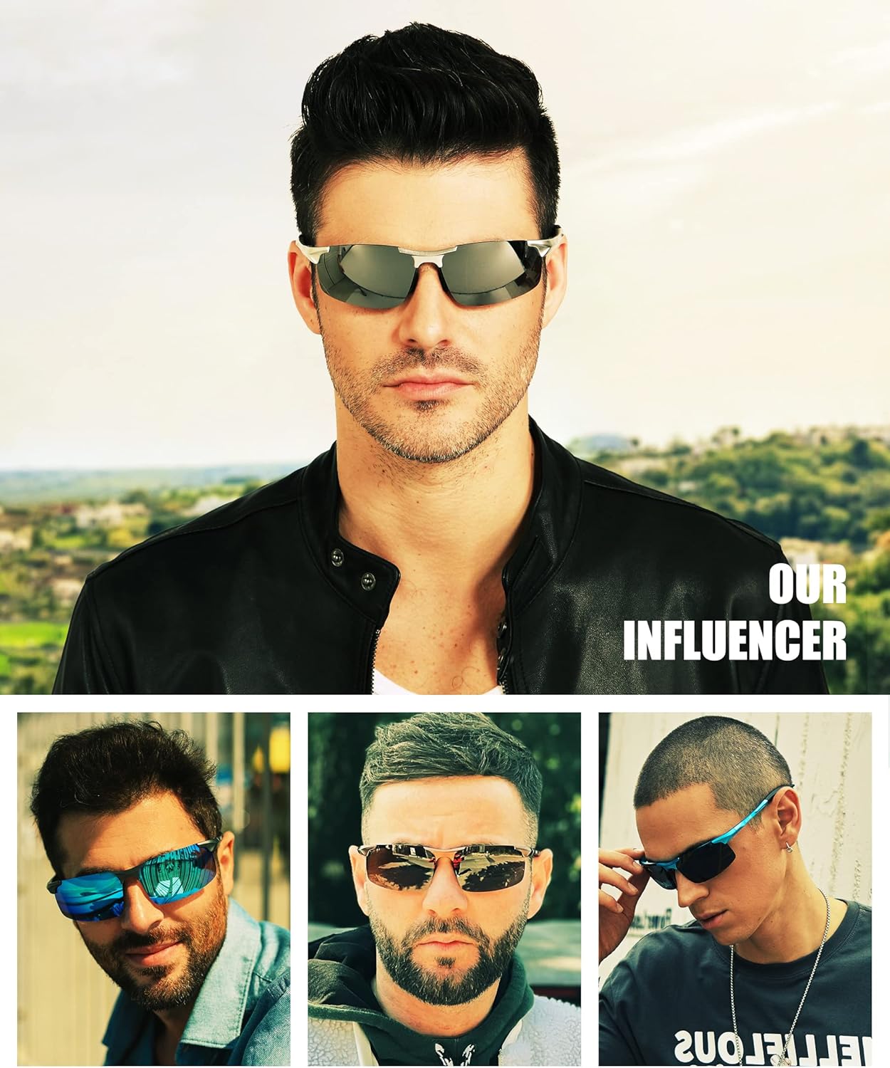 Miniatura 6 de Duco - Gafas de sol deportivas polarizadas para hombre con protección UV 8177s