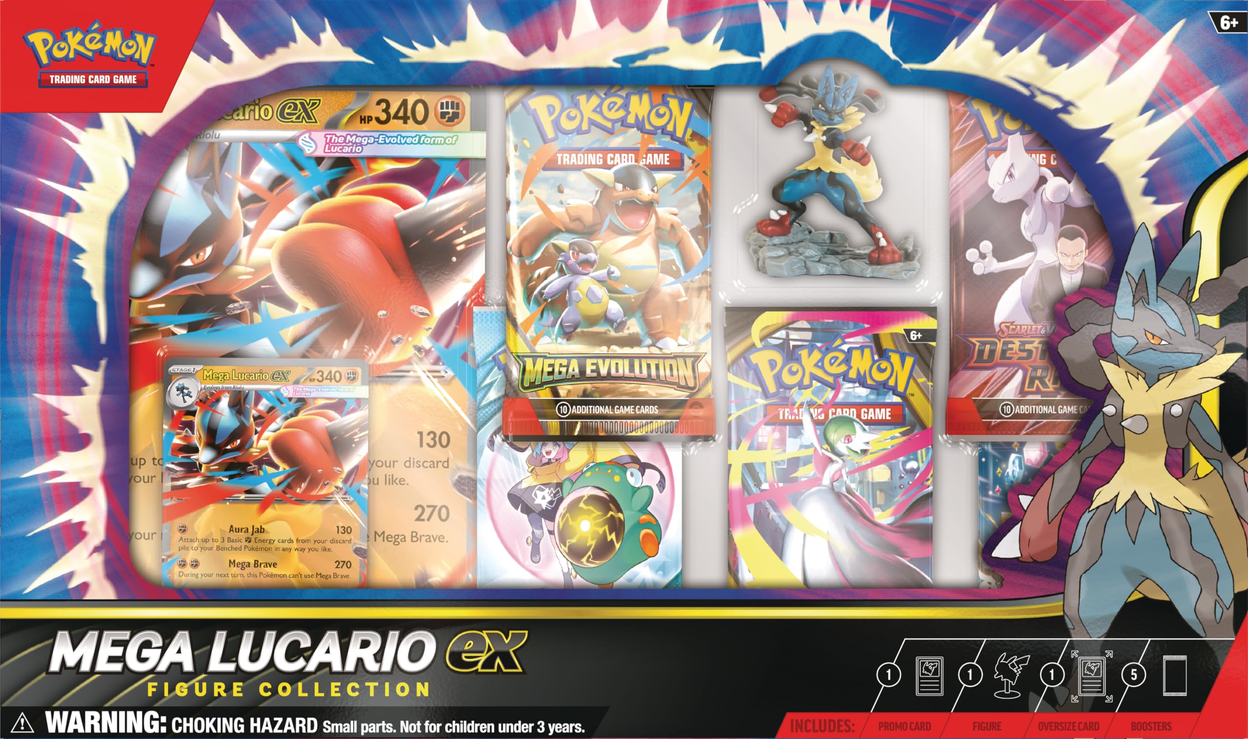 Amazon.com: Pokémon TCG: Mega Lucario ex Figure Collection : Toys