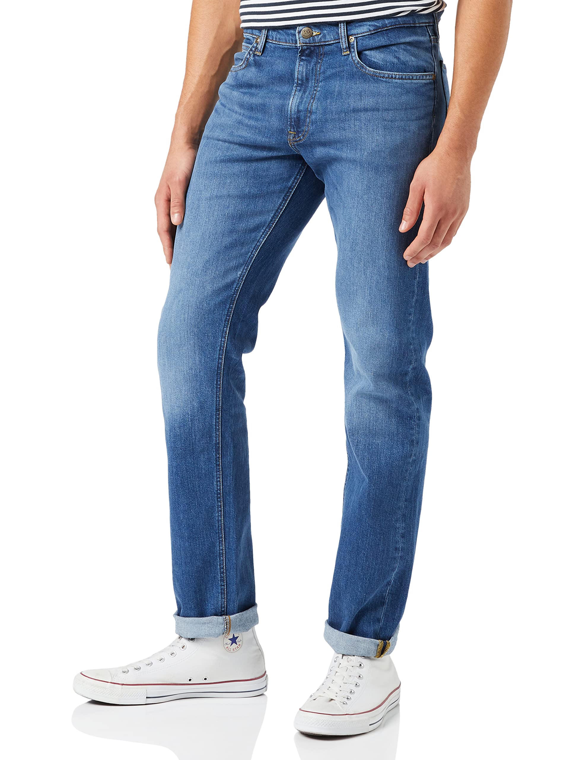 Lee Men's Daren Zip Fly Low Stretch X32 Dark Freeport W42/L32