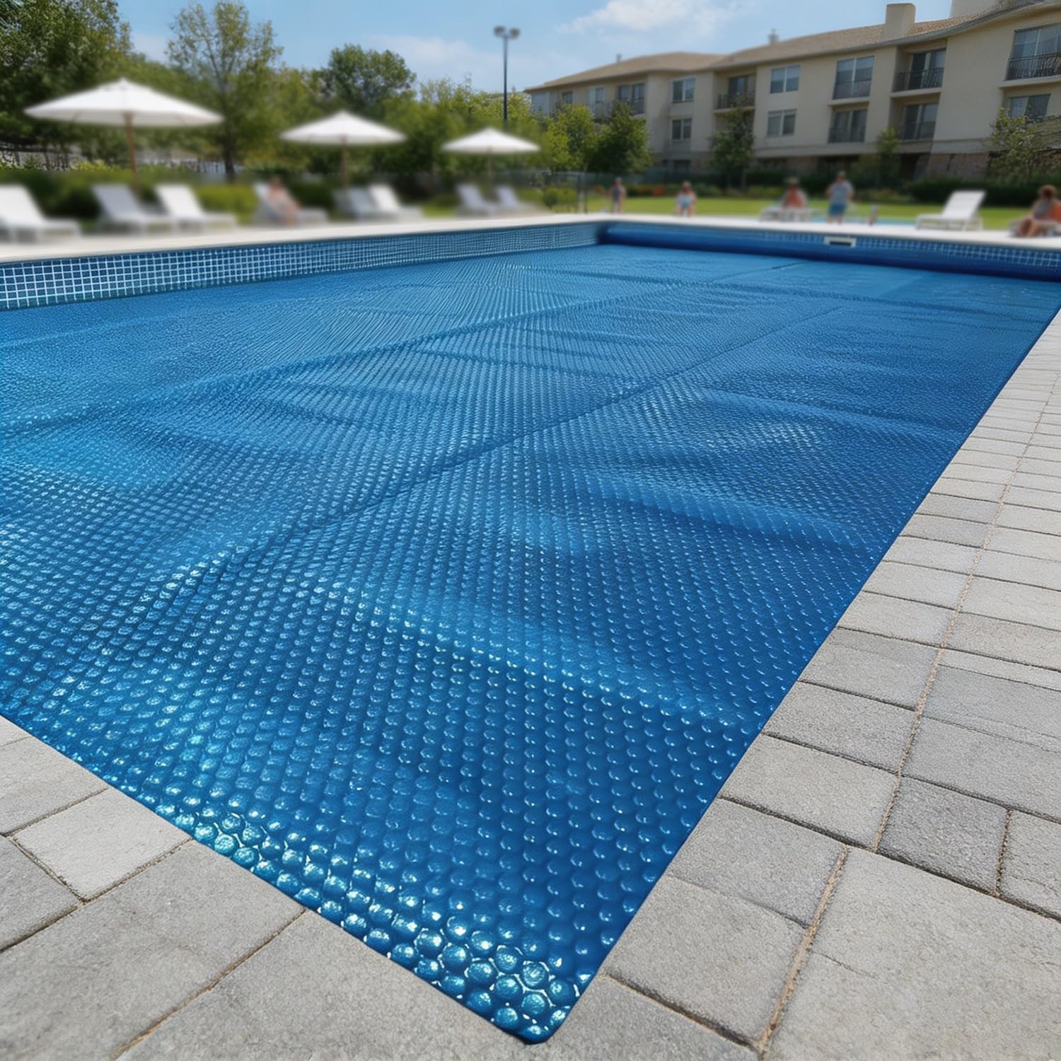 Cubierta para Piscina, Cubierta Solar Resistente para Piscinas - Manta térmica de Burbujas para Piscinas enterradas y elevadas, 400x800cm, maximiza la retención de Calor y Reduce la evaporac