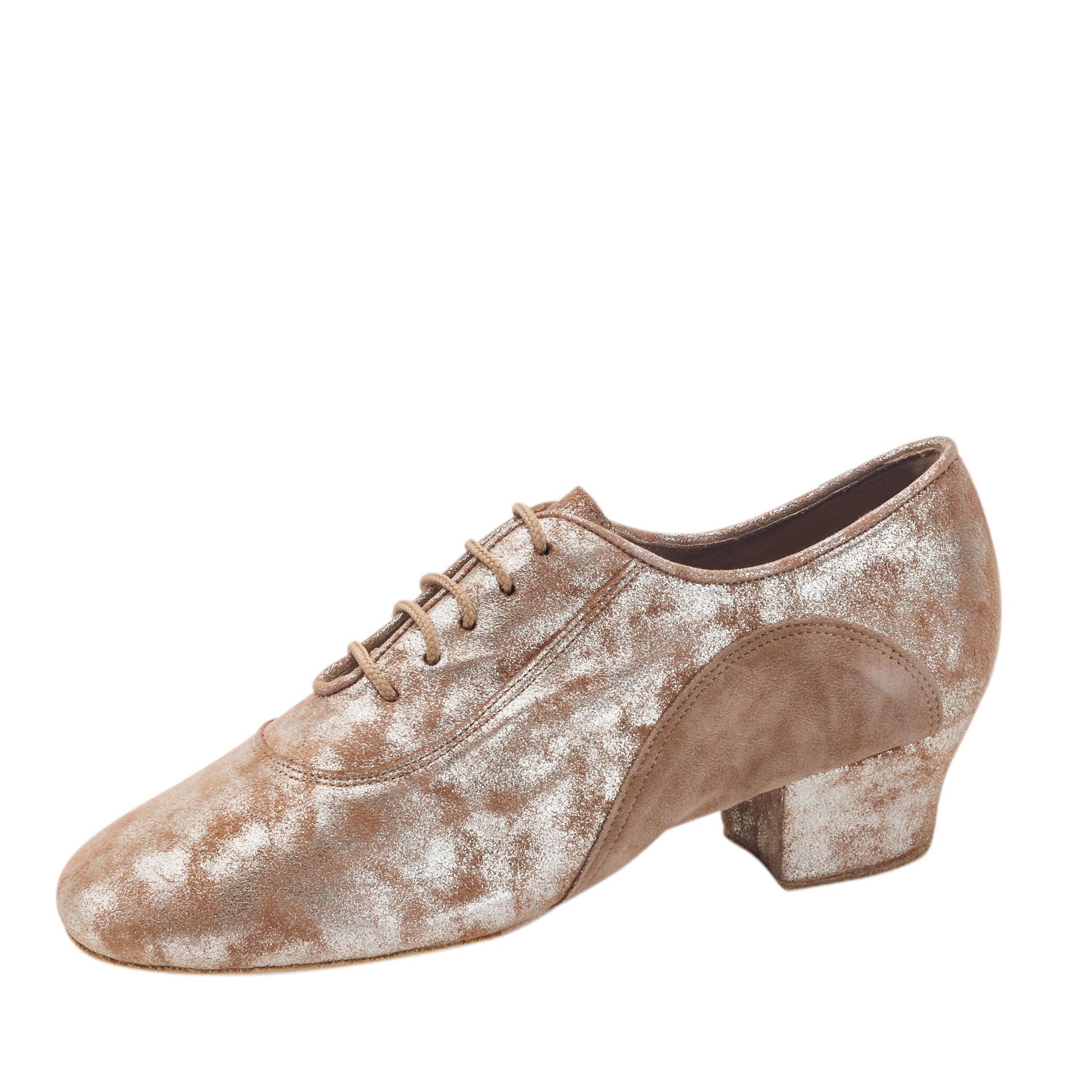 RummosWomens Practice Shoes R377 168-027 - Leather/Nubuk Tan Cuarzo/LigBrown - Regular Fitting - 1.8" 45 Cuban - Made in Portugal