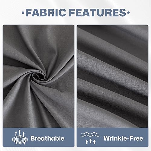 Miniatura 4 de Lavisun Paquete de 2 sábanas encimeras de tamaño matrimonial, sábanas planas de calidad de hotel, sábanas de microfibra cepillada, sábanas a granel