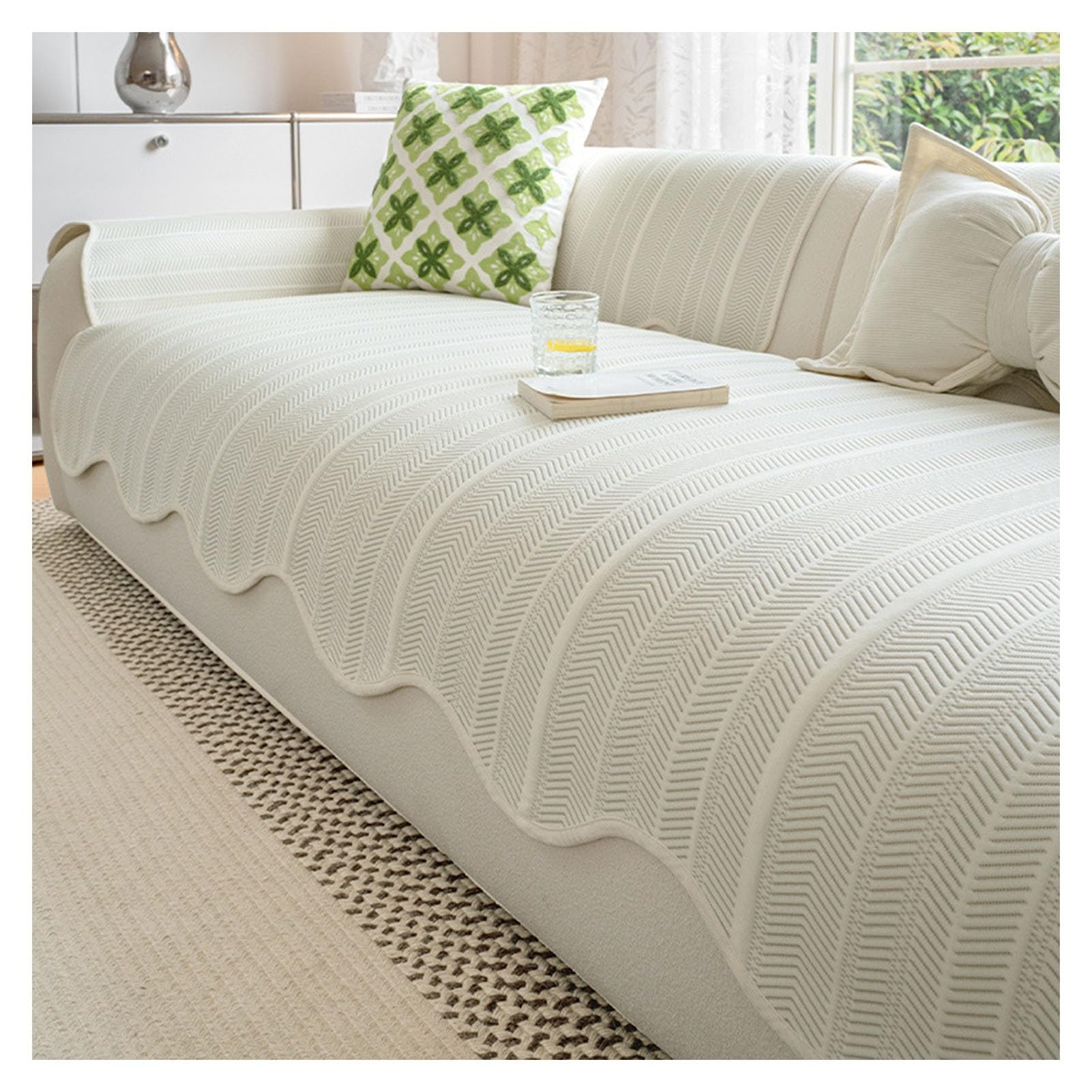 Housse de canapé antidérapante en coton doux lavable pour chiens animaux de compagnie canapé en L