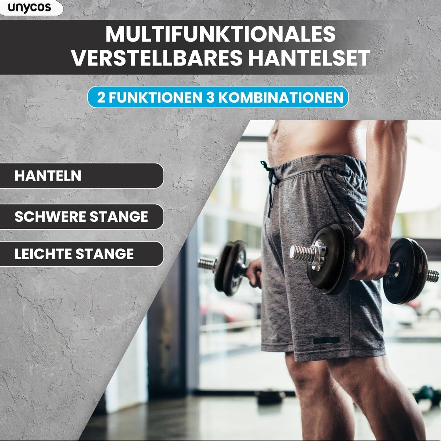 Effizientes Training: unycos 2-in-1 Kurzhanteln & Langhantel im Test