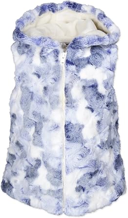 Faux Fur Hooded Zip Vest 3412 