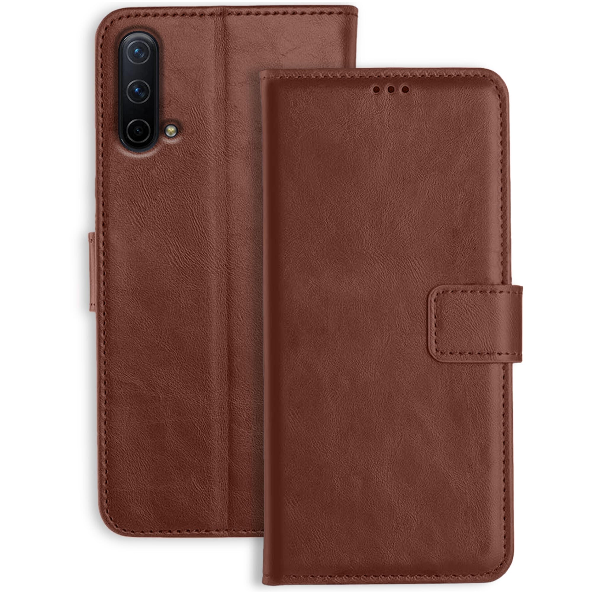 Accesorios OnePlus Nord CE Flip Back Cover Case | Inbuilt Stand & Pockets | Magnetic Shockproof Leather Wallet Style Flip Case for OnePlus Nord CE (Brown) (B099GMKGKC) Amazon Price History, Amazon Price Tracker