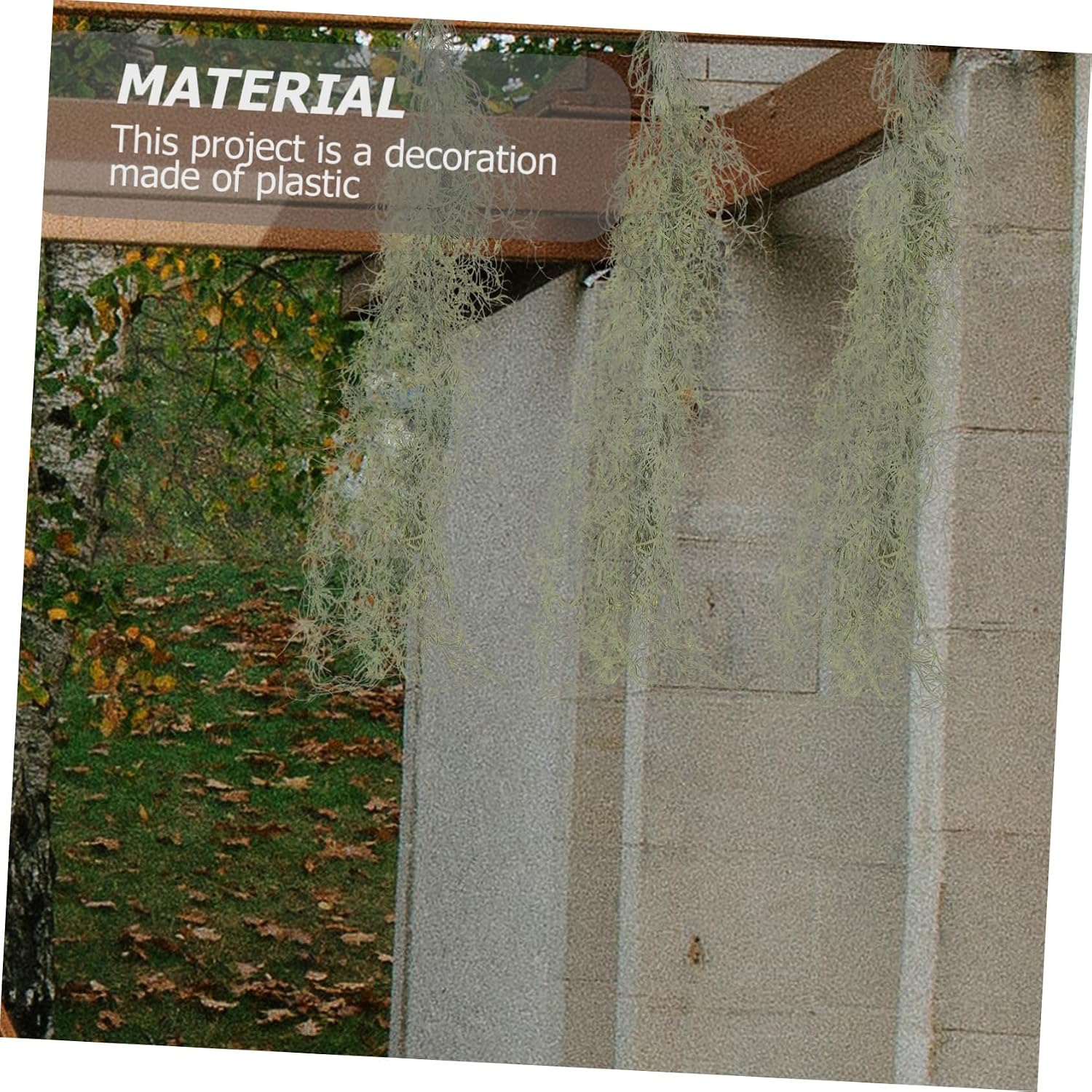 Amosfun Hanging Moss Decor Green Plastic Dried Lichen for Special Events