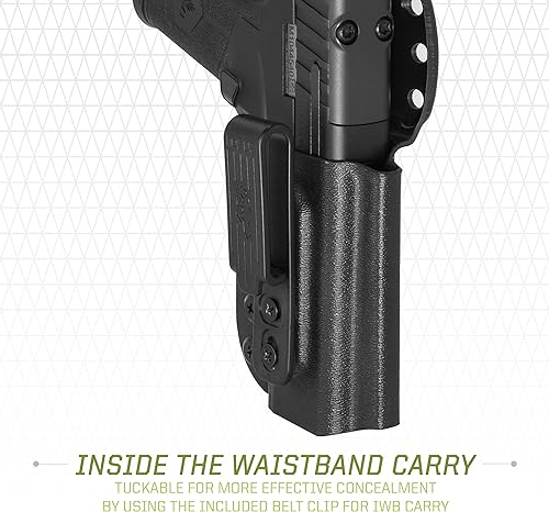Miniatura 4 de Fobus MSLIM Concealed Carry Holster for IWI Masada Slim 9mm, Optics Ready, Tuckable IWB and OWB