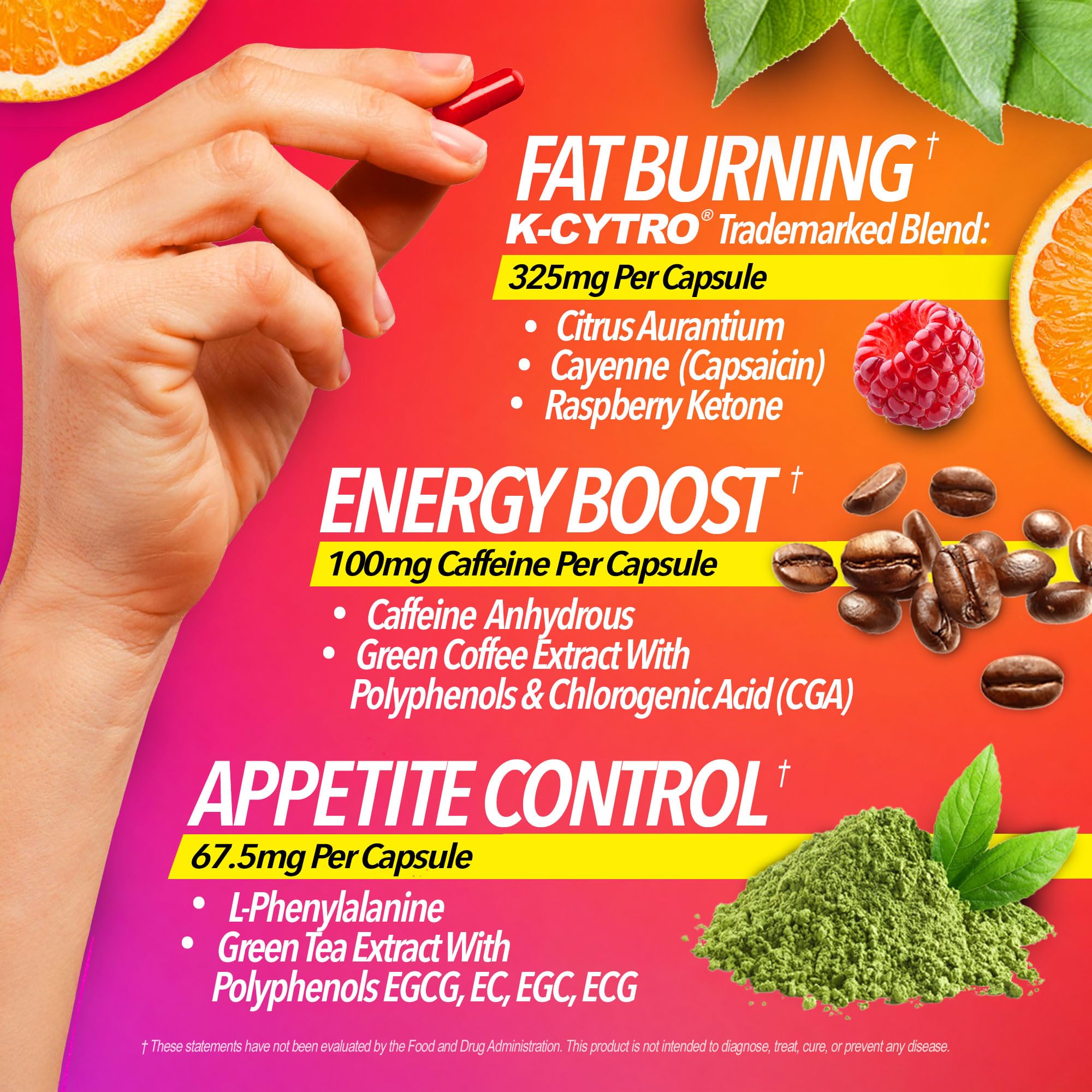 Fire Bullets Weight Loss Pills for Women & Men, Appetite Suppressant — Amazon image 3