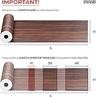 Vista 4 de VViViD - Rollo de vinilo adhesivo decorativo con textura de grano de madera