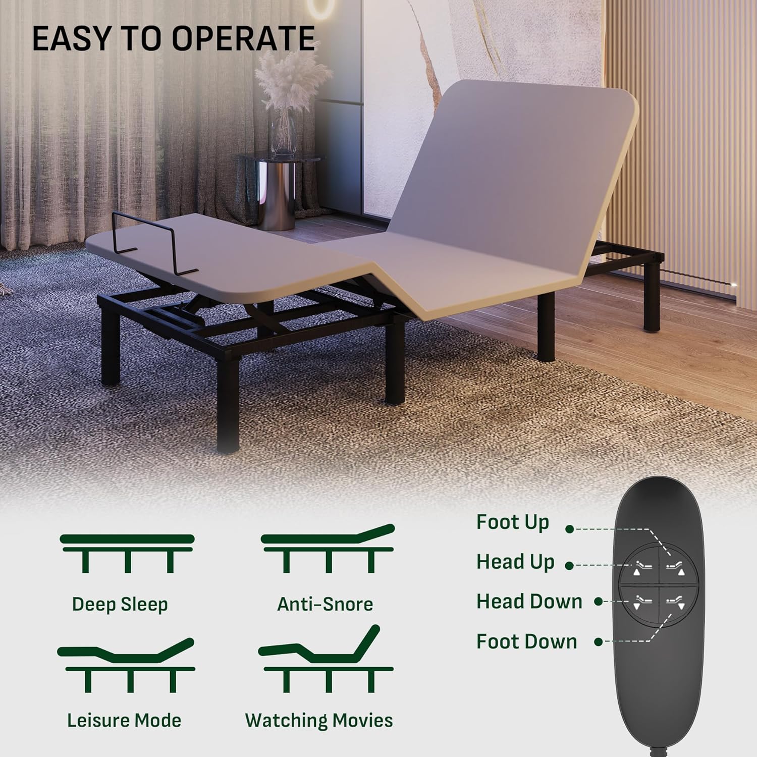 Softa Adjustable Bed Frame with 10" Gel Memory Foam Mattress, Head & Foot Incline, Electric Bed Base w/Oxford Fabric Bedspread, Remote Control and Whisper Quiet Dual Motor, Anti-Snore(S2) (Twin XL)