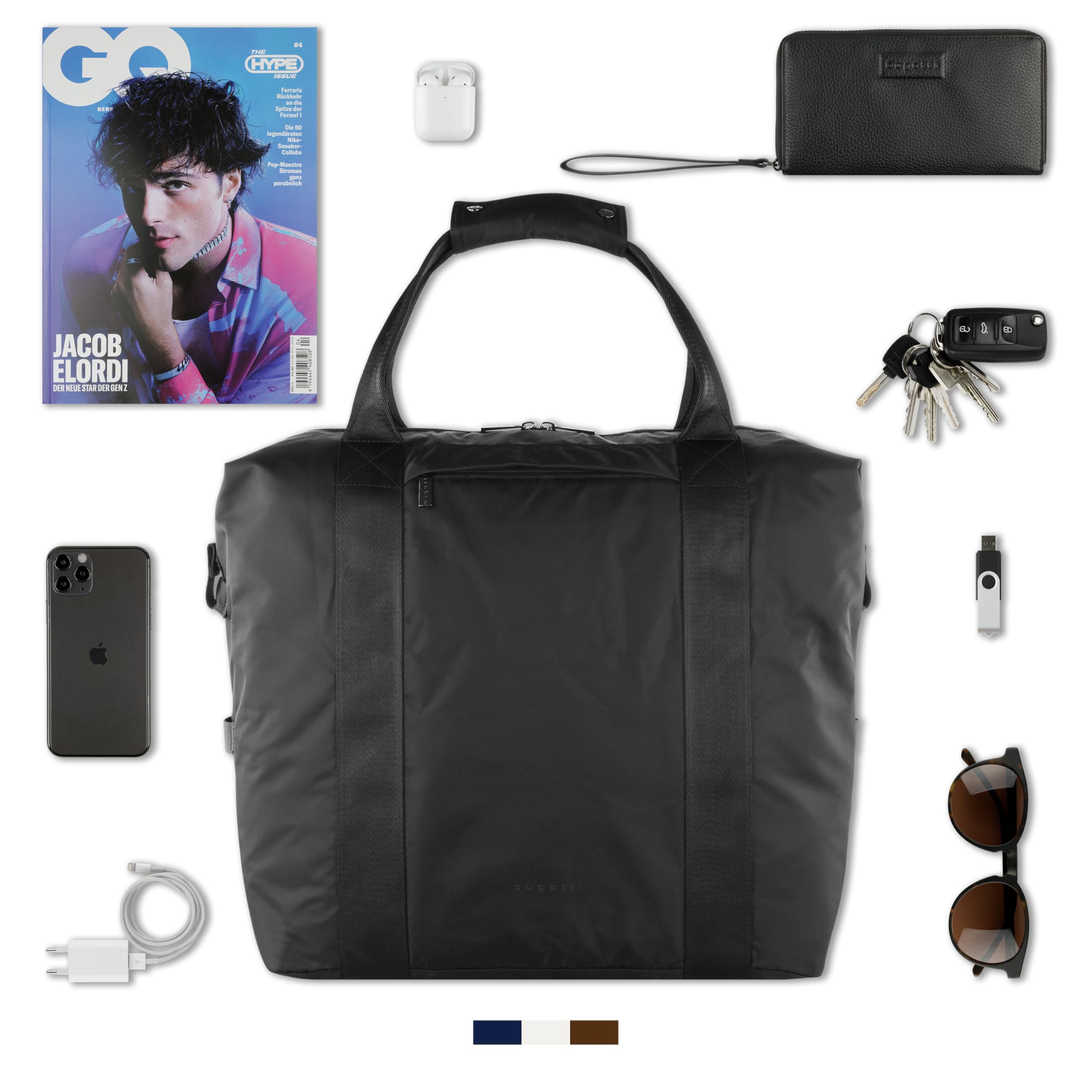 bugatti bolso shopper bolso de hombro Elia Shopper Black negro