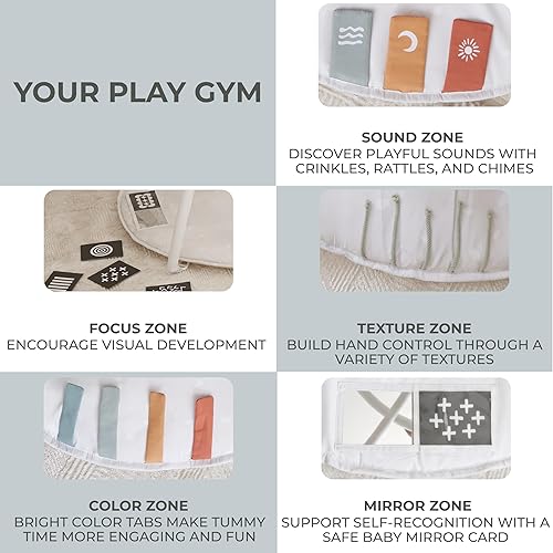 Miniatura 5 de Beautiful Baby Play Gym and Tummy Time Mat - Soft Cotton Mat with 4 Cute Toys & Cards Creates The Perfect Activity Area for Your Girl/Boy - Stylish