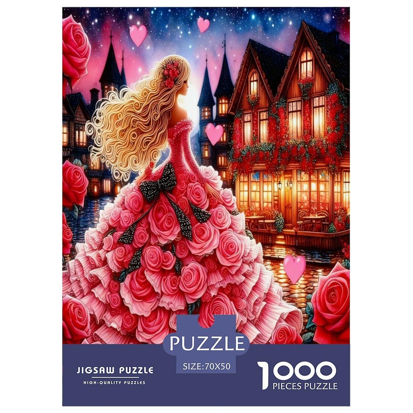 Romantic Girl 1000 Pieces Jigsaws for Adults Fun, Challenging & Brainteasing Birthday Gifts for Women And Man Challenge High Difficulty 70x50cm/1000pcs