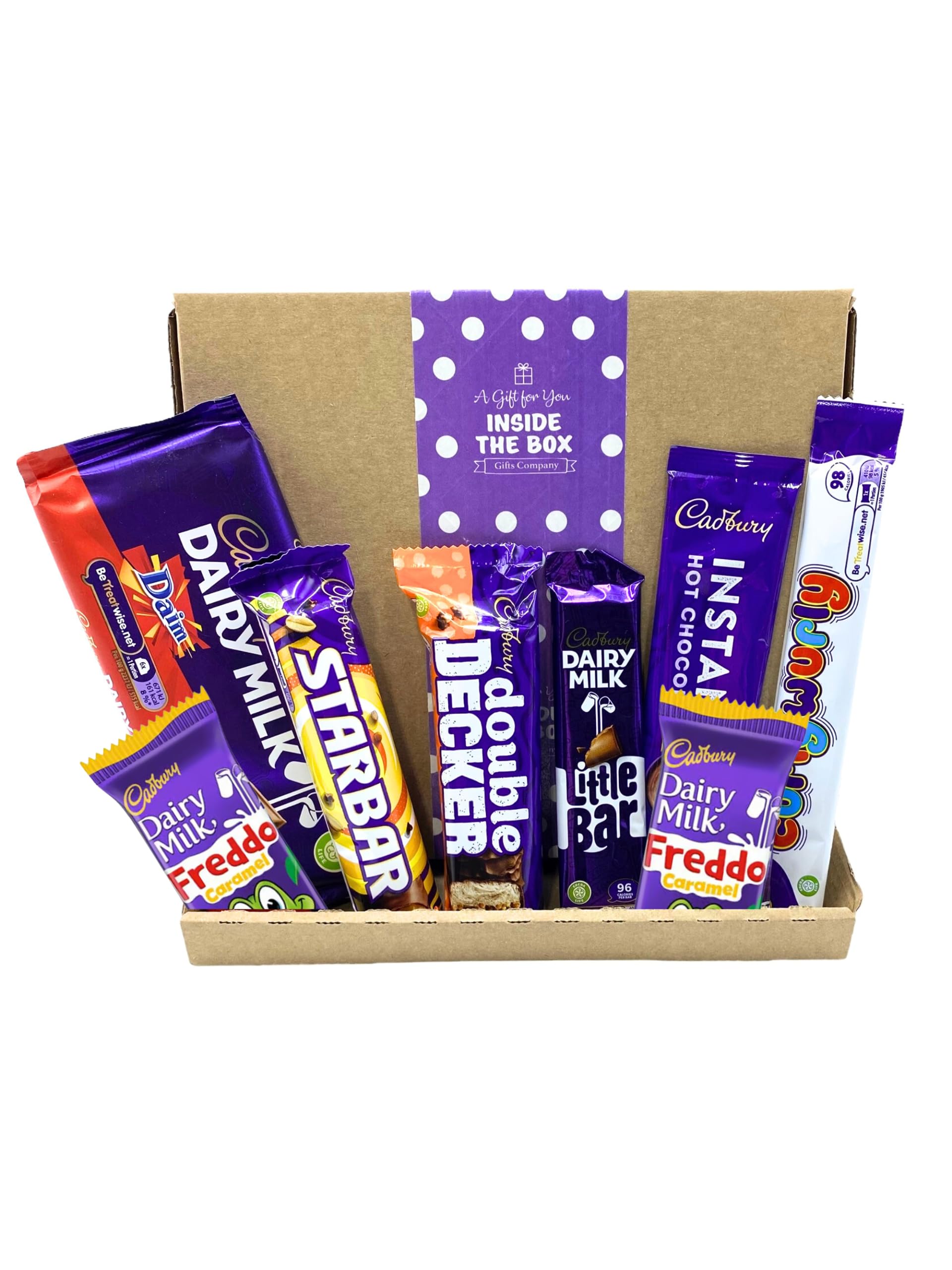 Inside the Box Gifts - Letterbox Chocolate Gift Selection Box by Inside the Box Gifts (Purple Polka Dot)