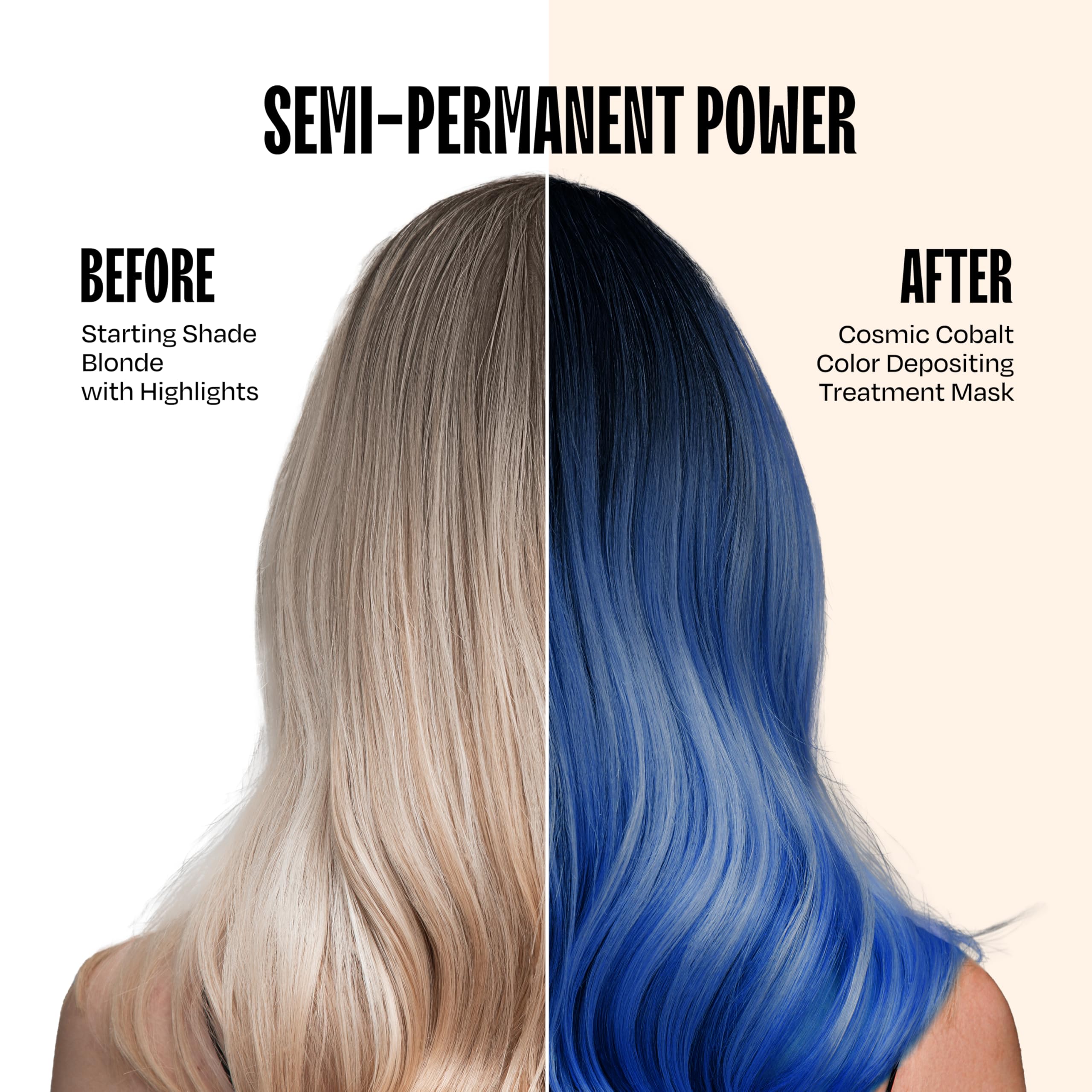Overtone Haarfärbe-Conditioner, semi-permanent, 237 ml, für natürliches und gefärbtes Haar, feuchtigkeitsspendende Sheabutter und Kokosöl, vegan und tierversuchsfrei, extrem blau