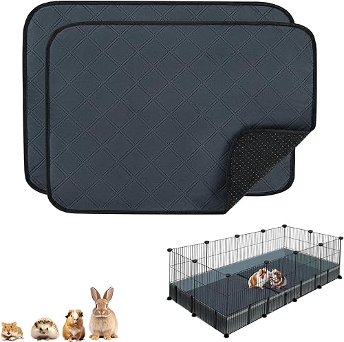 HERCOCCI Forro polar de conejillo de indias, súper absorbente, reutilizable y lavable, almohadillas para orina de conejillo de indias, ropa de cama