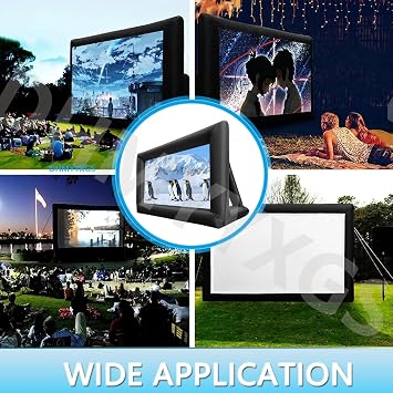 Outdoor Projector Screen,Large Blow up Screens,Blow up Indoor Outdoor Projector Screen,Indoor and Outdoor Projector Screen,for Movie Nights Backyard Home Theater 20ft