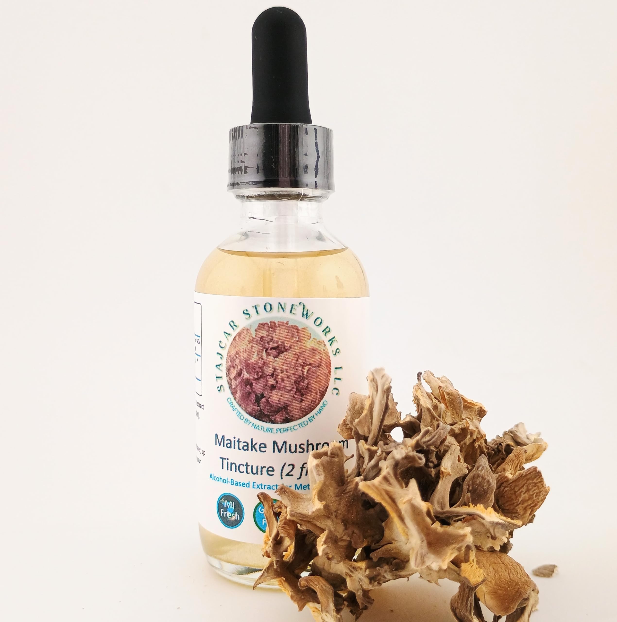 Organic Maitake Mushroom Tincture - Immune Support Extract, 2oz Double-Extracted, Metabolism & Energy Supplement