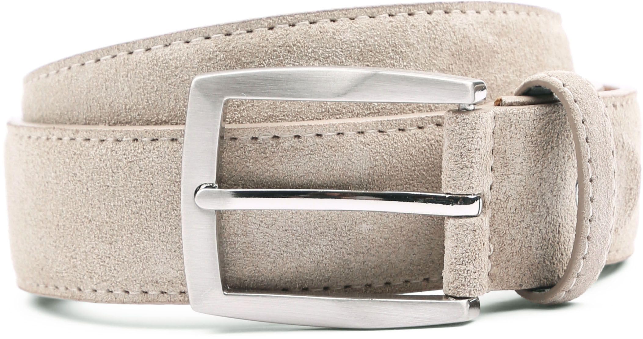 Suitable Suede Belt - Men's - Clothing, beige, white, 95