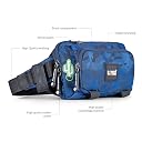 MONKEY TROOPERS Spee Bikers Crossbody Bag for Men & Women, Blue-Camo gallery image