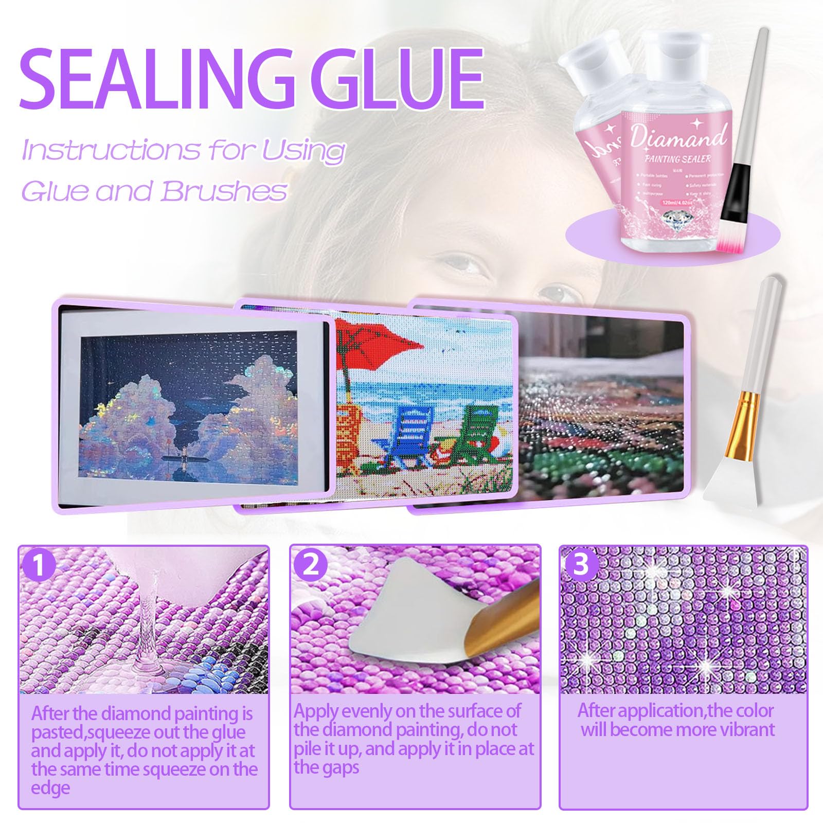 DNSGOOR 247Pcs All Inclusive Diamond Art Zubehör Kit Diamond Malerei A3 LED Diamant Painting Lichtplatten Diamond Painting Versiegelung Aufbewahrungsbox 5D Malerei Werkzeuge für DIY