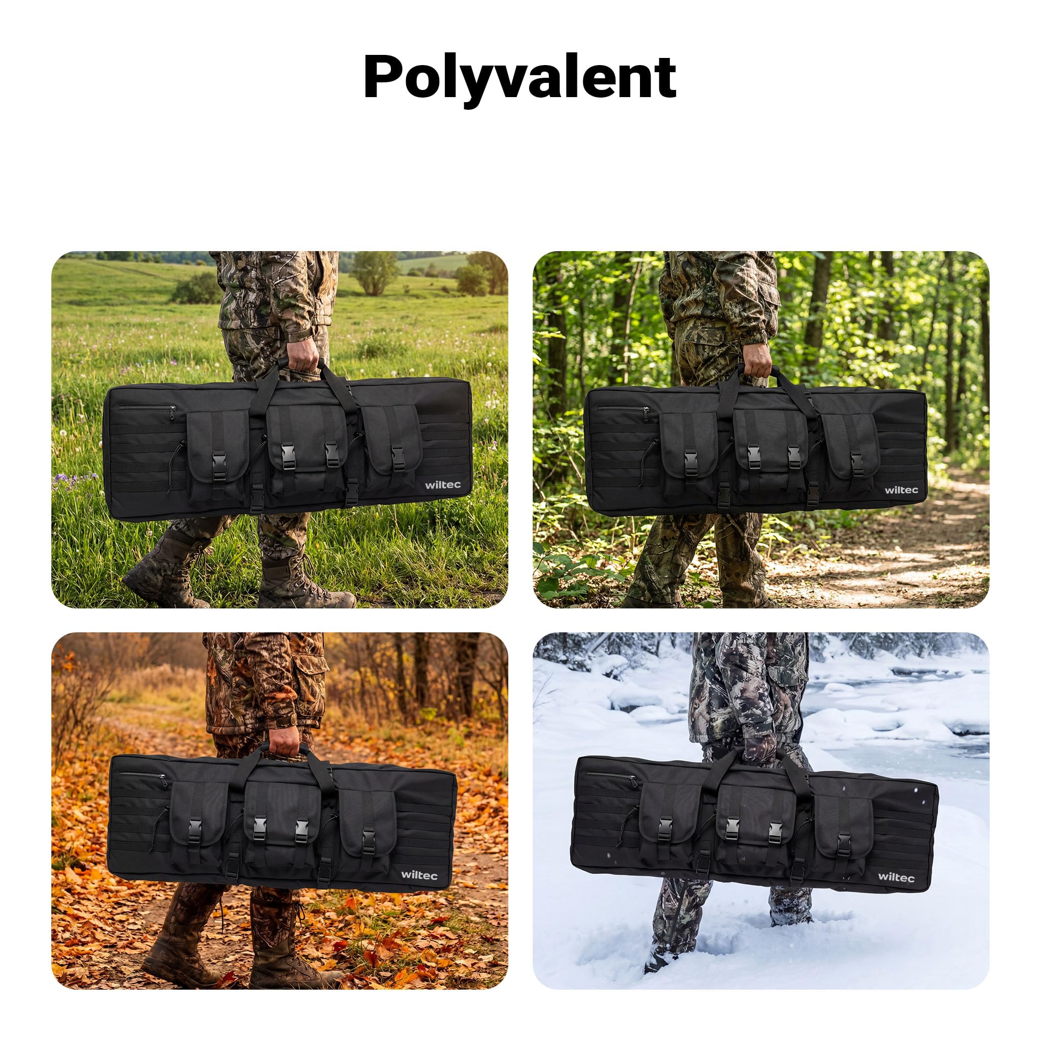 WilTec Sacoche pour Fusil Hydrofuge Type 2 avec Rembourrage, étui pour Fusil avec Fermeture éclair, Sacoche pour Arme avec matériau extérieur Robuste