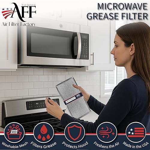 Miniatura 3 de Air Filter Factory Reemplazo para PS3650910 Whirlpool 5.87 x 13 x 0.09 pulgadas Horno microondas Grasa de malla de aluminio Filtro de ventilación de