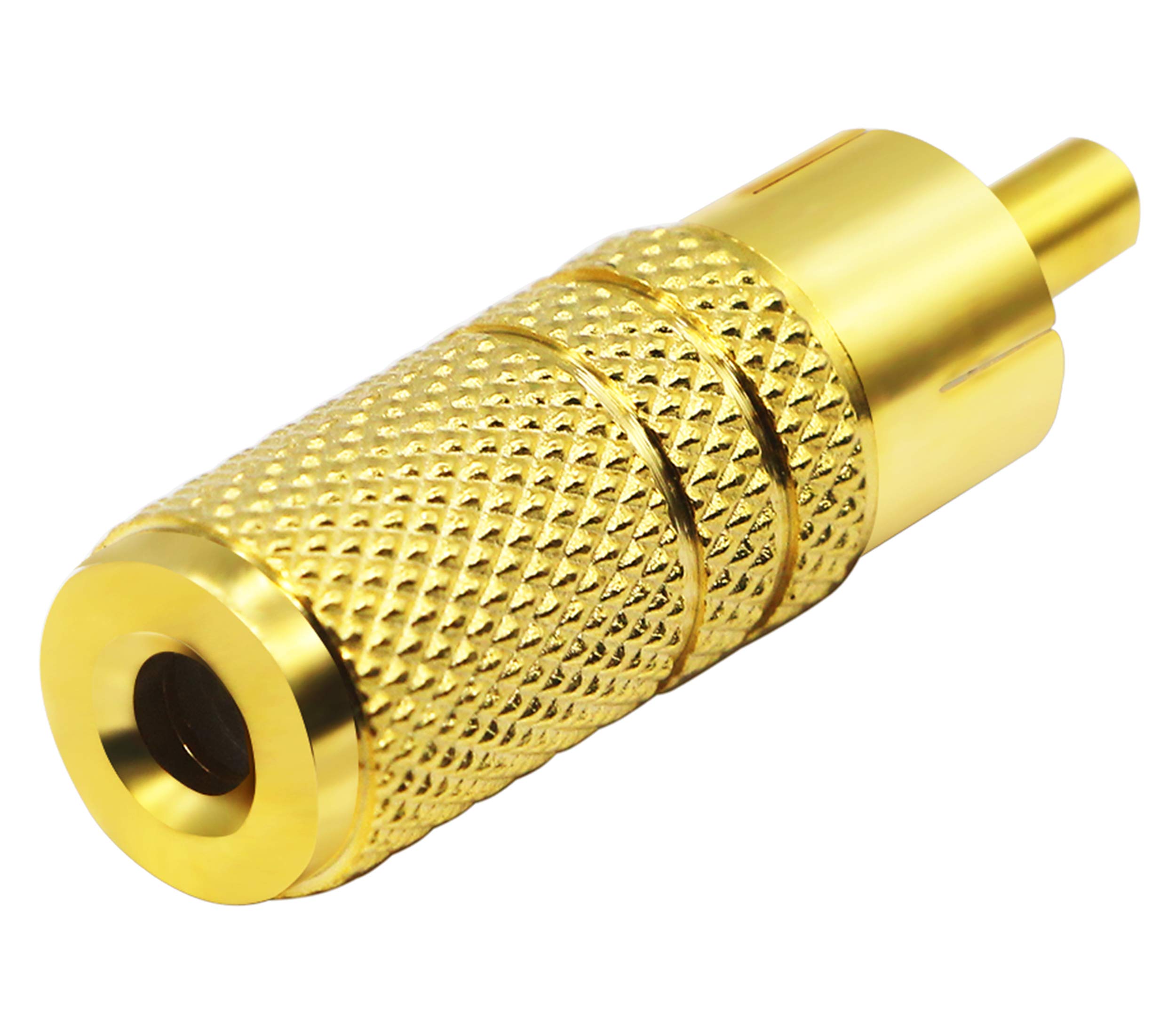 Adattatore Audio Coassiale 3.5 Mm Femmina-femmina &ndash; Placcato Oro, Passante Per Paratia