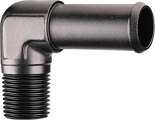 Vista 26 de EVIL ENERGY 3/8" NPT macho a 1/2" adaptador de montaje de púas 45 grados aluminio negro