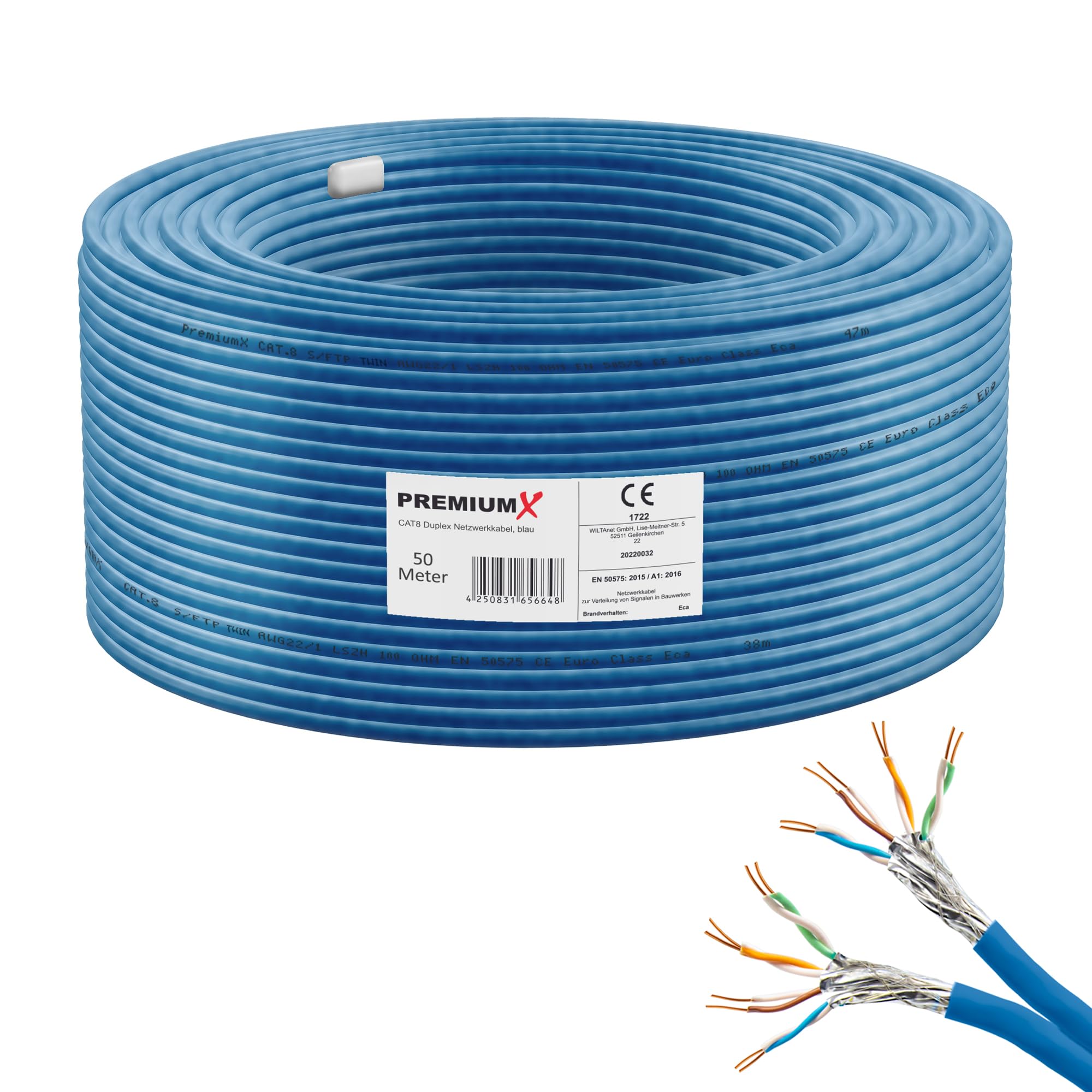 Lanberg PCF8 10CU 0150 S   CAT8.1 netwerkkabel grijs rond 1.5 meter ma