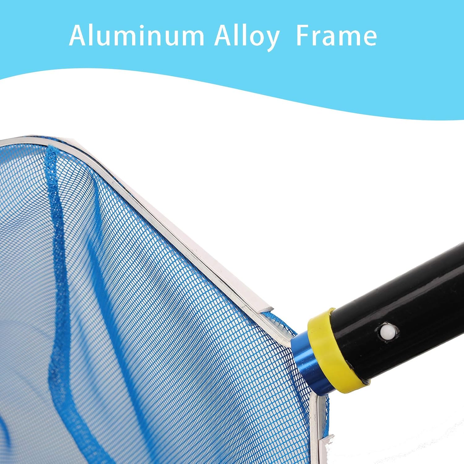 Pool Skimmer Net with Medium Bag, Heavy-Duty Pool Leaf Rake with Stainless Steel Pole, Fine Mesh Net Leaf Skimmer for Pond Vacuum Swimming Pool Cleaning : Patio, Lawn & Garden