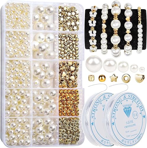 720 Pezzi Perline per Braccialetti Set perline per Gioielli Fai