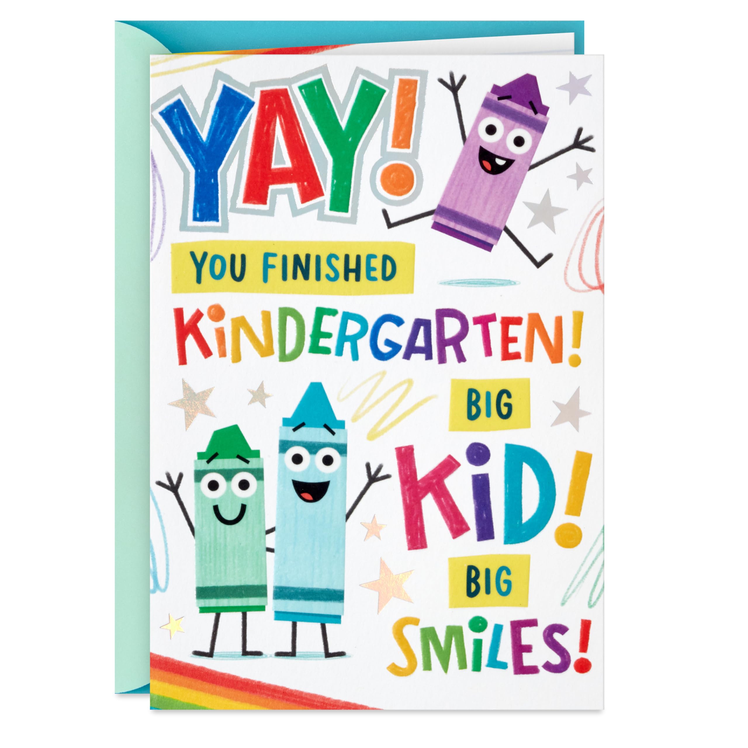 Hallmark Kindergarten Graduation Card (Big Kid, Big Smiles) for Son, Daughter, Niece, Nephew, Grandchild