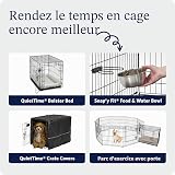MidWest Homes for Pets Gabbia per cani iCrate a due porte, lunga 90,42 cm, con vaschetta a tenuta stagna, piedini protettivi, pannello divisorio e caratteristiche brevettate, nero, Modello 1536DDU - 9