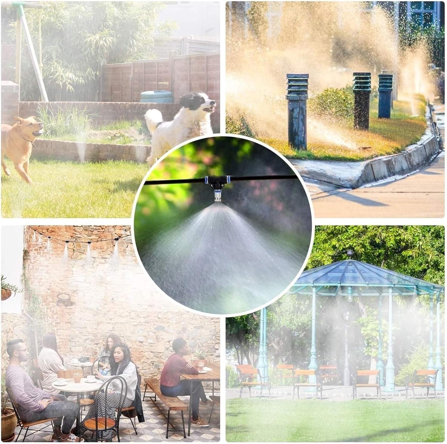 60Pcs Brass Misting Nozzles Kit for Cooling System, Quick Connect Mister Heads, Mister Nozzles, Fog Nozzles for Patio Misting System Outdoor Cooling System Garden Water Mister (Size : 0.5mm)