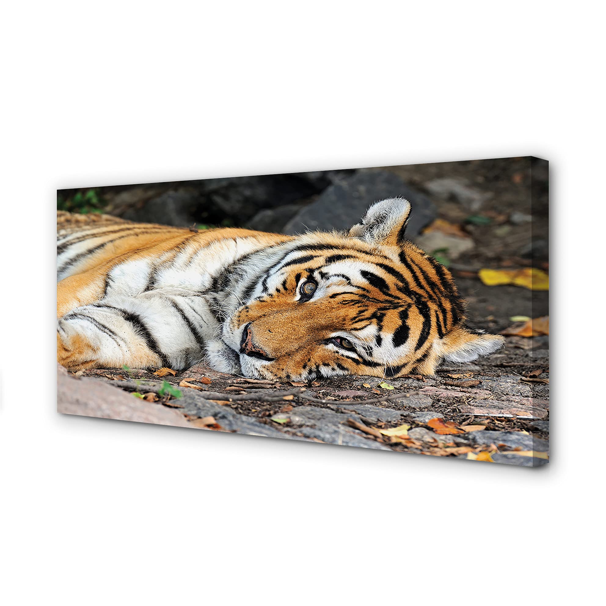 Peinture sur toile Tigre 120x60cm pour décoration murale de grande taille