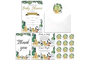 Fumete Woodland Baby Shower Invitations, 50 Sets of Invites, Raffle Tickets &...